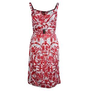 Gucci Printed Knee length Dress - S - White Floral Print